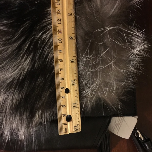 COACH LTD EDIT LEGACY SILVER FOX FUR BLACK Leather - Picture 4 of 8